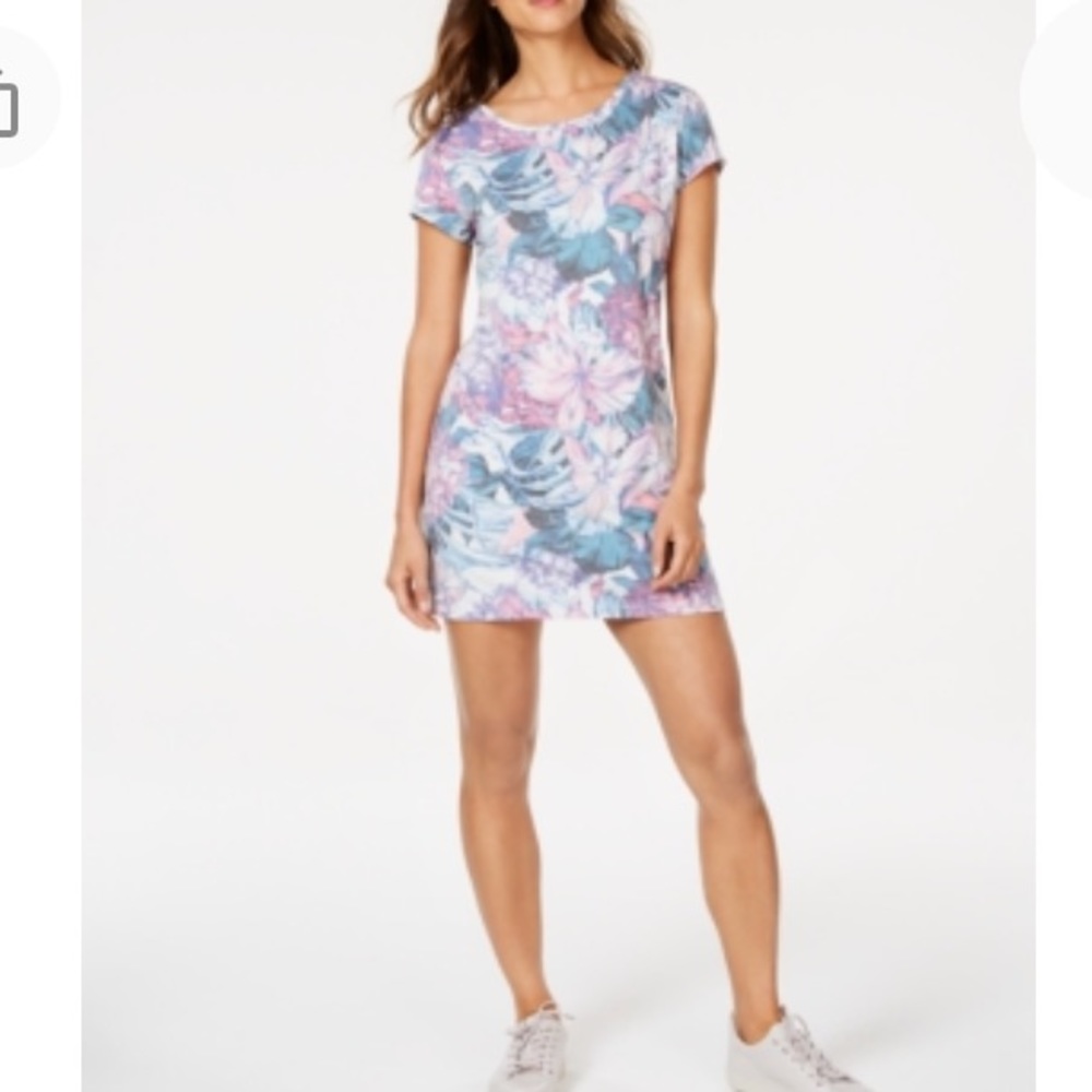 NEW Ideology Short Sleeve Zen Keyhole Mini Dress, Size XL